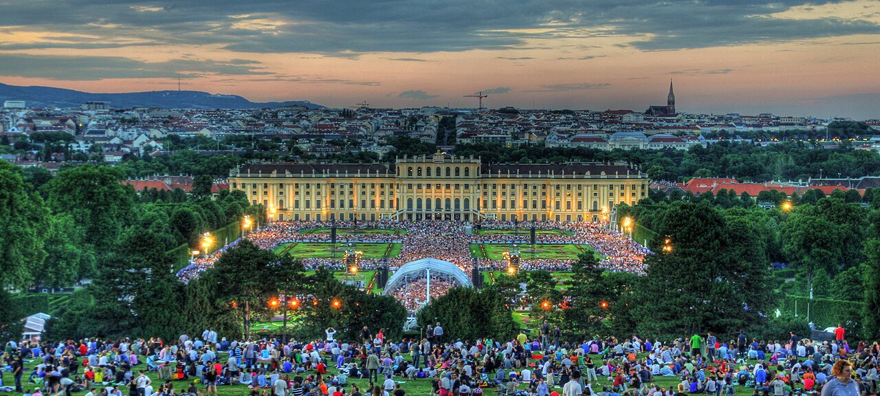Schönbrunn Palace gardens in Vienna, one of four cities for an autumn break